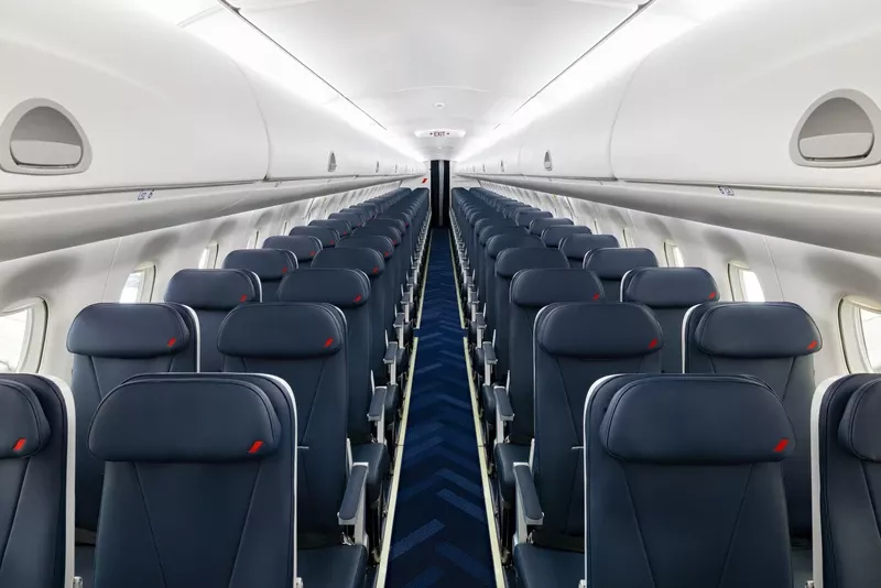 Nueva cabina del Embraer 190 de Air France. Foto: Air France