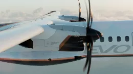 Imagen creada por ordenador de un detalle del motor de un avin ATR con motor hbrido. Foto: ATR