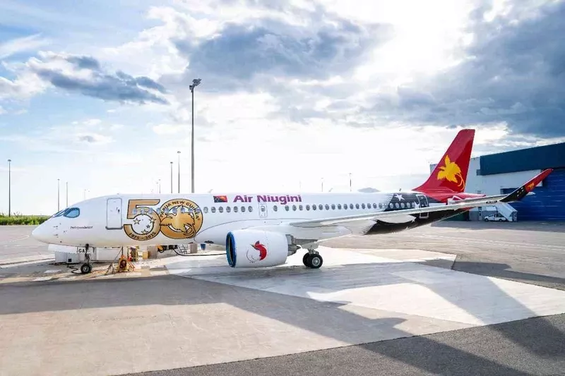 Air Niugini recibe su primer Airbus A220. Foto: Airbus