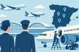 Ilustracin de ofertas de empleo en el sector aeronutico espaol.