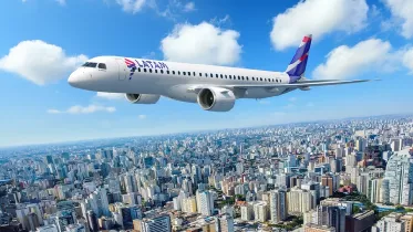 Embraer E195-E2 con el emblema de LATAM. Foto: Embraer
