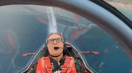 Cástor Fantoba durante su exhibición en la Festa al Cel 2025 en Salou. Cástor Fantoba durante su exhibición en la Festa al Cel 2025 en Salou.