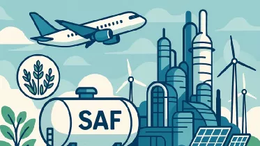 Ilustracin sobre SAF generada con IA.