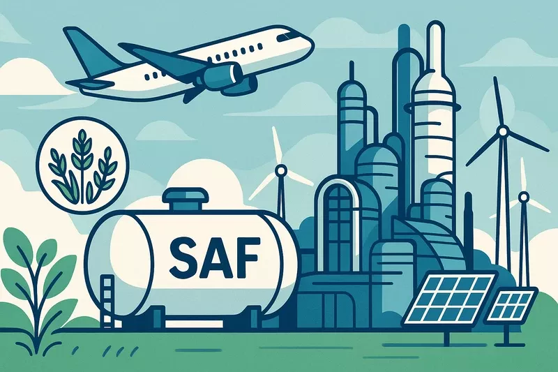 Ilustracin sobre SAF generada con IA.