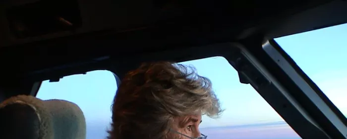 Bettina Kadner en el interior del A320neo que lleva su nombre. Foto Iberia