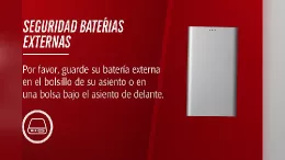 Imagen de Emirates para advertir de la prohibicin del uso de bateras externas en sus aviones. 