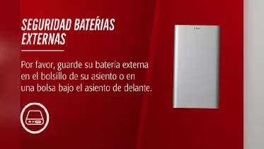 Imagen de Emirates para advertir de la prohibicin del uso de bateras externas en sus aviones. 