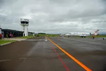Reactor Bombardier CRJ-200 en el Aeropuerto de Salto.