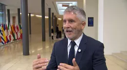 El ministro del Interior, Fernando Grande-Marlaska, en Luxemburgo.