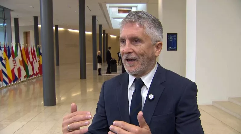 El ministro del Interior, Fernando Grande-Marlaska, en Luxemburgo.