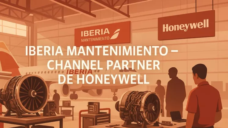 Imagen de Iberia Mantenimiento, Honeywell Aerospace generada con IA.