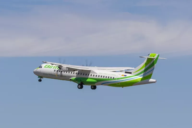 Aeronave ATR 72-600 de Binter. Foto: Binter