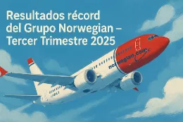 Imagen generada con IA de un avin Boeing 737 de Norwegian.