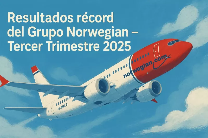 Imagen generada con IA de un avin Boeing 737 de Norwegian.