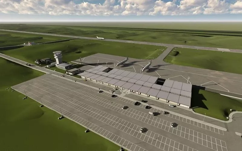 Recreación del próximo aeropuerto de Caxias do Sul. Recreación del próximo aeropuerto de Caxias do Sul.