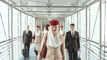 Tripulantes de cabina de Emirates. Foto: Emirates