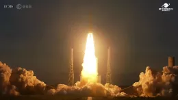 Momento del despegue del Aiane 6 que portaba el satlite Sentinel-1D. Foto: ESA