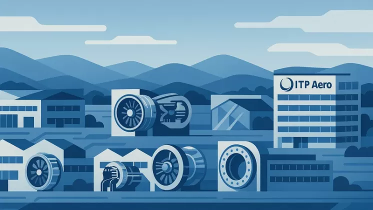 Ilustracin generada con IA sobre la valoracin de ITP Aero.