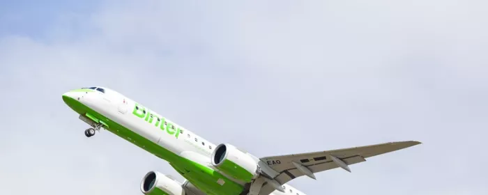 Avin Embraer E195 E2 de Binter en vuelo. Foto: Binter