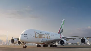Aeronave A380 que equipa motores Rolls-Royce Trent 900, de Emirates. Foto: Emirates