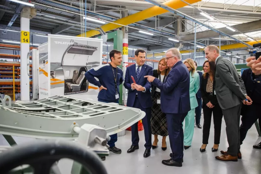 Inauguración de la nueva planta de Pilatus Aircraft Ibérica SA cerca de Sevilla. Foto: Pilatus
