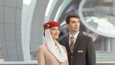 Tripulantes de cabina de avin de Emirates. Foto: Emirates