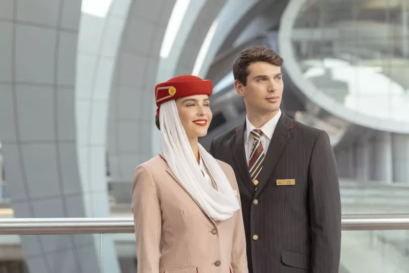 Tripulantes de cabina de avin de Emirates. Foto: Emirates