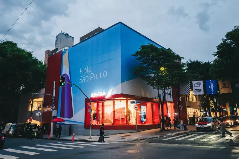 Exterior del Espacio Iberia en la exclusiva calle Oscar Freire de So Paulo. Foto: Iberia