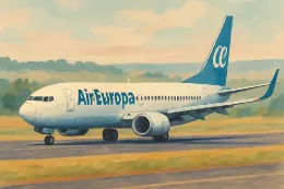 Ilustracin de una aeronave de Air Europa generada con IA.