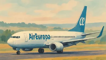 Ilustracin de una aeronave de Air Europa generada con IA.