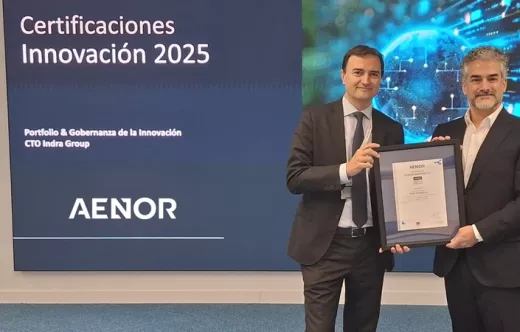 Indra Group recibe la certificaci�n ISO 56001 por su modelo de gestión de la Innovación. Foto: Indra