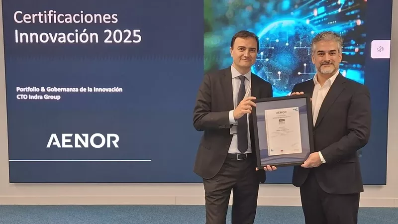 Indra Group recibe la certificaci�n ISO 56001 por su modelo de gestión de la Innovación. Foto: Indra