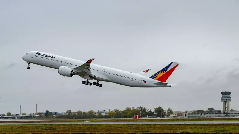 A350-1000 de Philippine Airlines en vuelo. Foto: Airbus