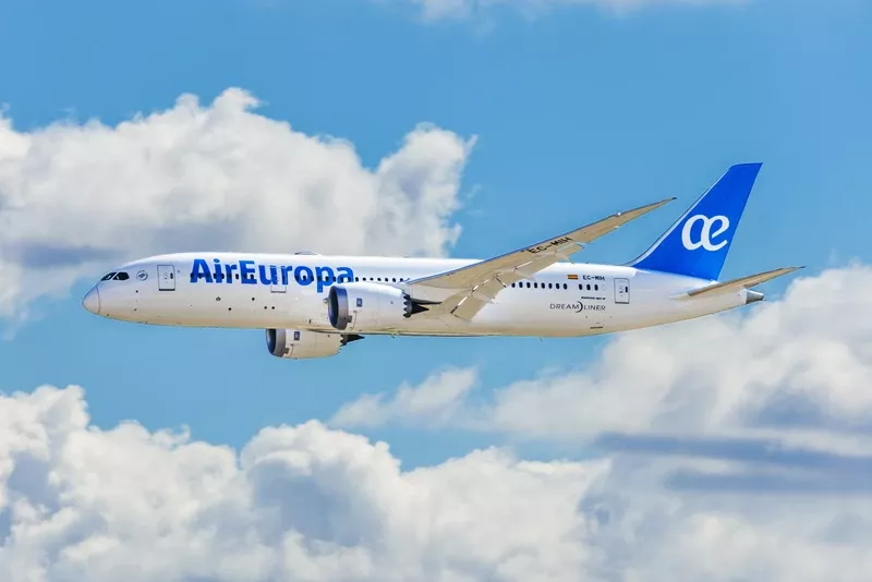 Boeing 787 Dreamliner de Air Europa en vuelo. Foto: Air Europa