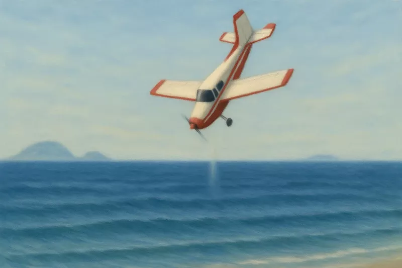 Ilustraci�n generada con IA del  Cessna 170 accidentado.