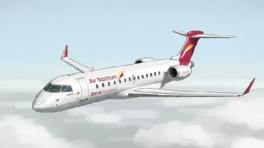 Ilustraci�n generada con IA de un avi�n de Air Nostrum.