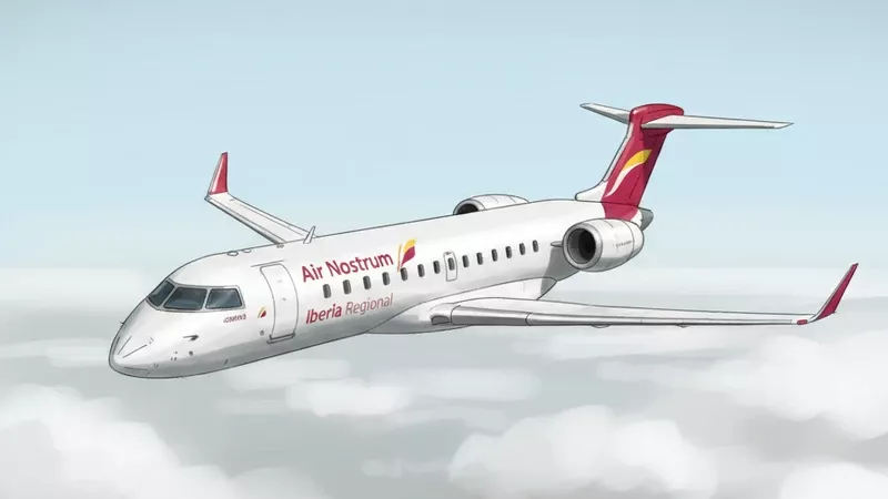 Ilustraci�n generada con IA de un avi�n de Air Nostrum.