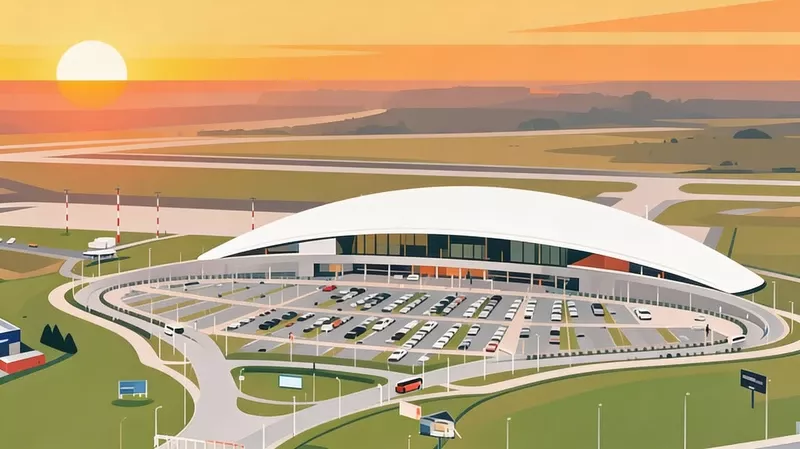 Ilustraci�n del Aeropuerto de Carrasco generada con IA.