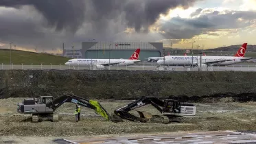Imagen del comienzo de las obras para la creaci�n de las nuevas infraestructuras de Turkish Airlines. Foto: Turkish Airlines