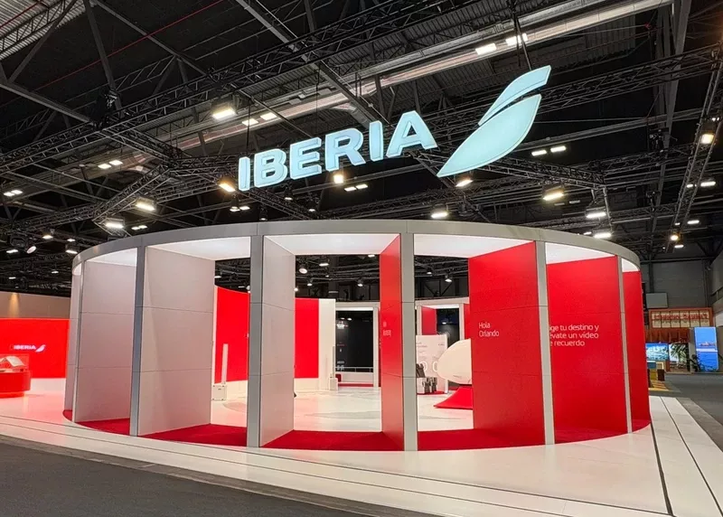 Espacio de Iberia en Fitur 2026. Foto: Iberia Espacio de Iberia en Fitur 2026. Foto: Iberia