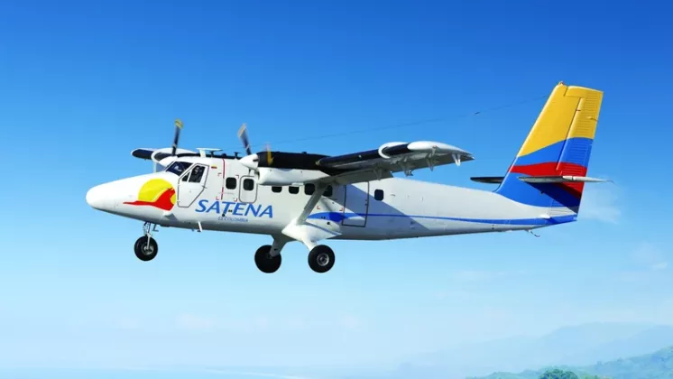 Aeronave De Havilland DHC-6 �Twin Otter� de SATENA.