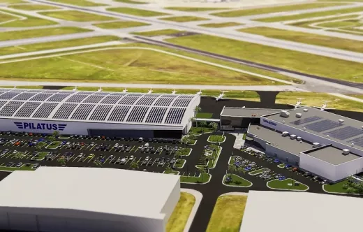 Imagen generada por ordenador de la futura instalaci�n de Pilatus en Sarasota, Florida, dentro del aeropuerto internacional Sarasota Bradenton. Foto: Pilatus