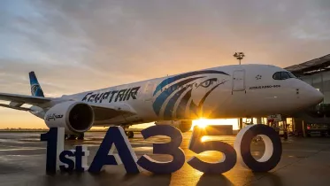El primer A350-900 de Egyptair. Foto: Airbus