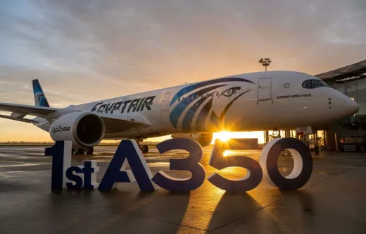 El primer A350-900 de Egyptair. Foto: Airbus