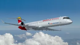 Avi�n de Air Nostrum en vuelo.