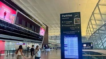 Tecnolog�a Navilens de accesibilidad en el Aeropuerto de Carrasco.