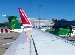 Ala de una avi�n de Norwegian. Foto: Norwegian