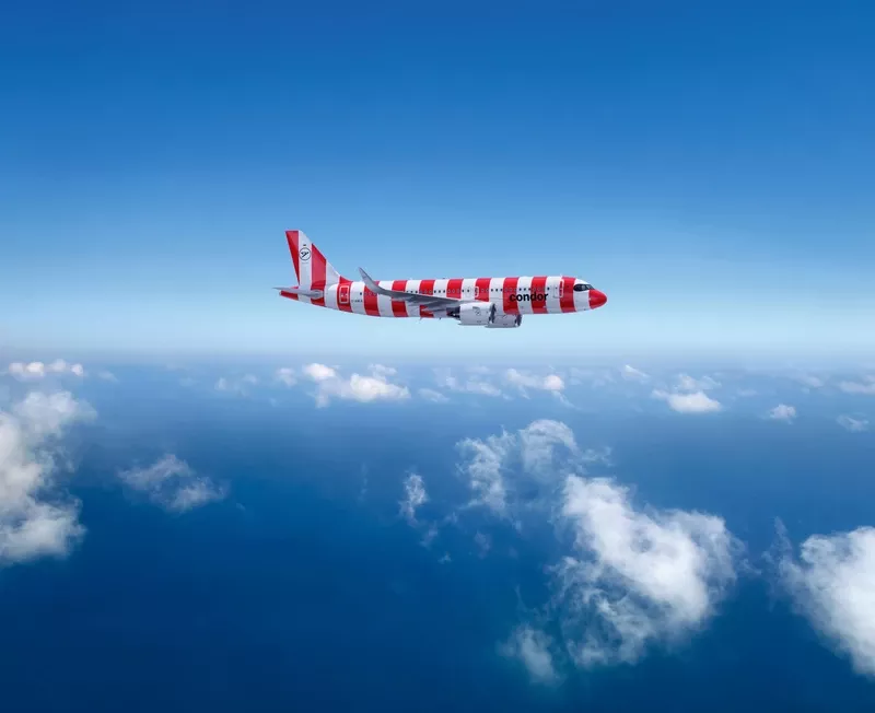 Avión de la aerolínea Condor. Foto: Condor Avión de la aerolínea Condor. Foto: Condor