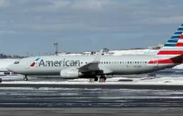 El vuelo AA2949 llega al Aeropuerto LaGuardia procedente de Dallas Fort Worth (DFW), la primera llegada de American Airlines tras la tormenta invernal Hernando. Foto: American Airlines