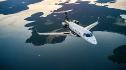 Fotos del exterior del nuevo Praetor 500E que se entregar� en 2029. Foto: Embraer.